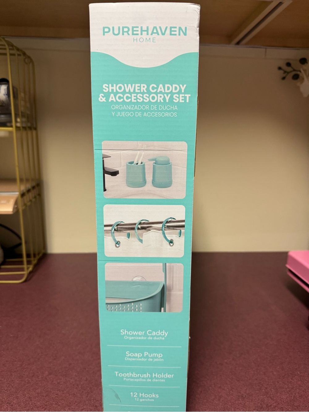 Turquoise Shower Caddy & Accessory Set - Picture 5 of 6
